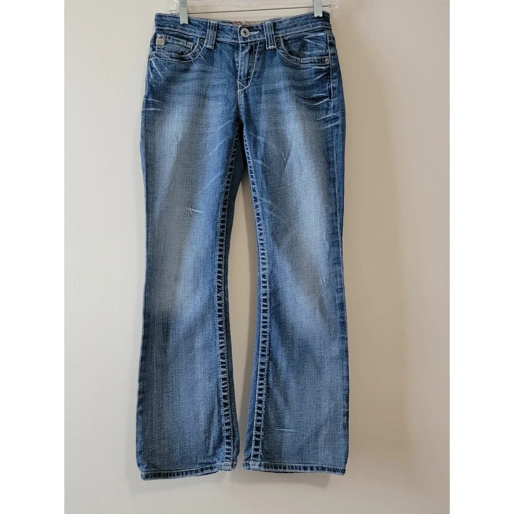 Big Star Denim‎ Jeans Women Size 26R Bootcut Medium Wash Distressed
